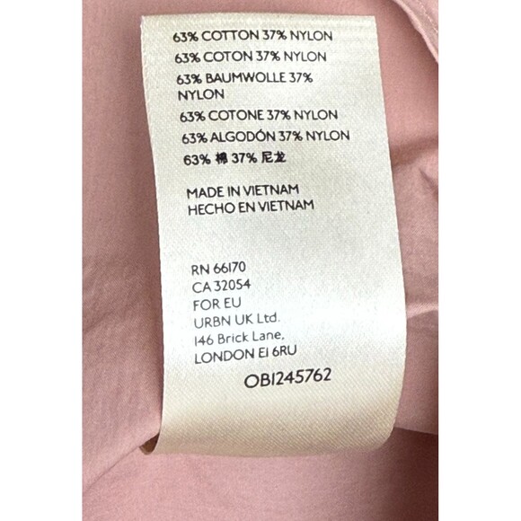 Free People Taria Mini Shirt Dress Small Boho Dusty Pink Pleated Cottagecore - Picture 4 of 5